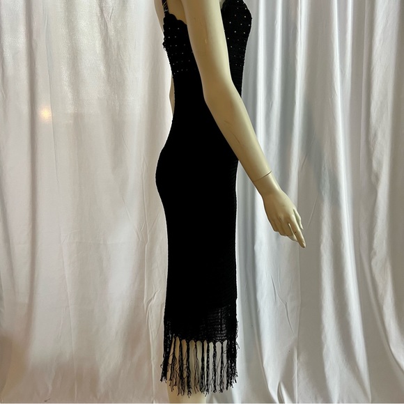 VINTAGE Sue Wong BodyCon knit dress with beads - Picture 5 of 12
